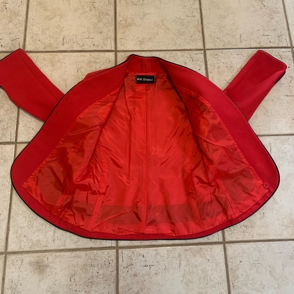Vintage Rare Small Holt Renfrew Red Blazer Jacket Union Made - Picture 5 of 9